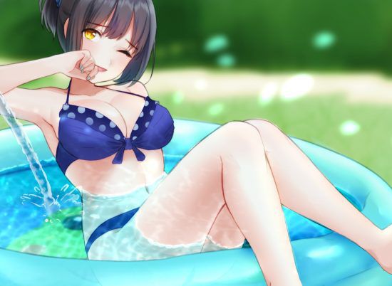【Secondary erotic】 Here is an erotic image of a girl showing off a body in a swimsuit 35