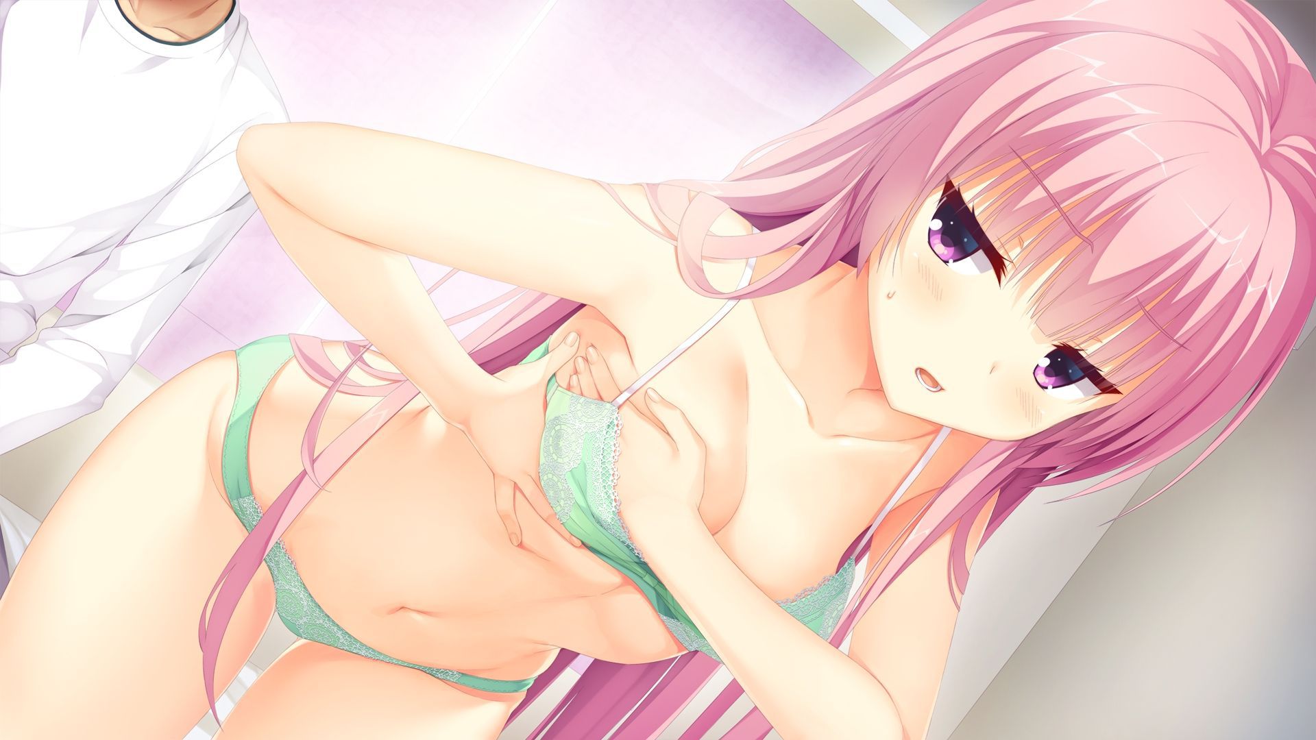 Erotic anime summary Erotic image of a girl who is too while wearing a bra [secondary erotic] 19