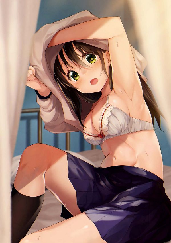 Erotic anime summary Erotic image of a girl who is too while wearing a bra [secondary erotic] 3