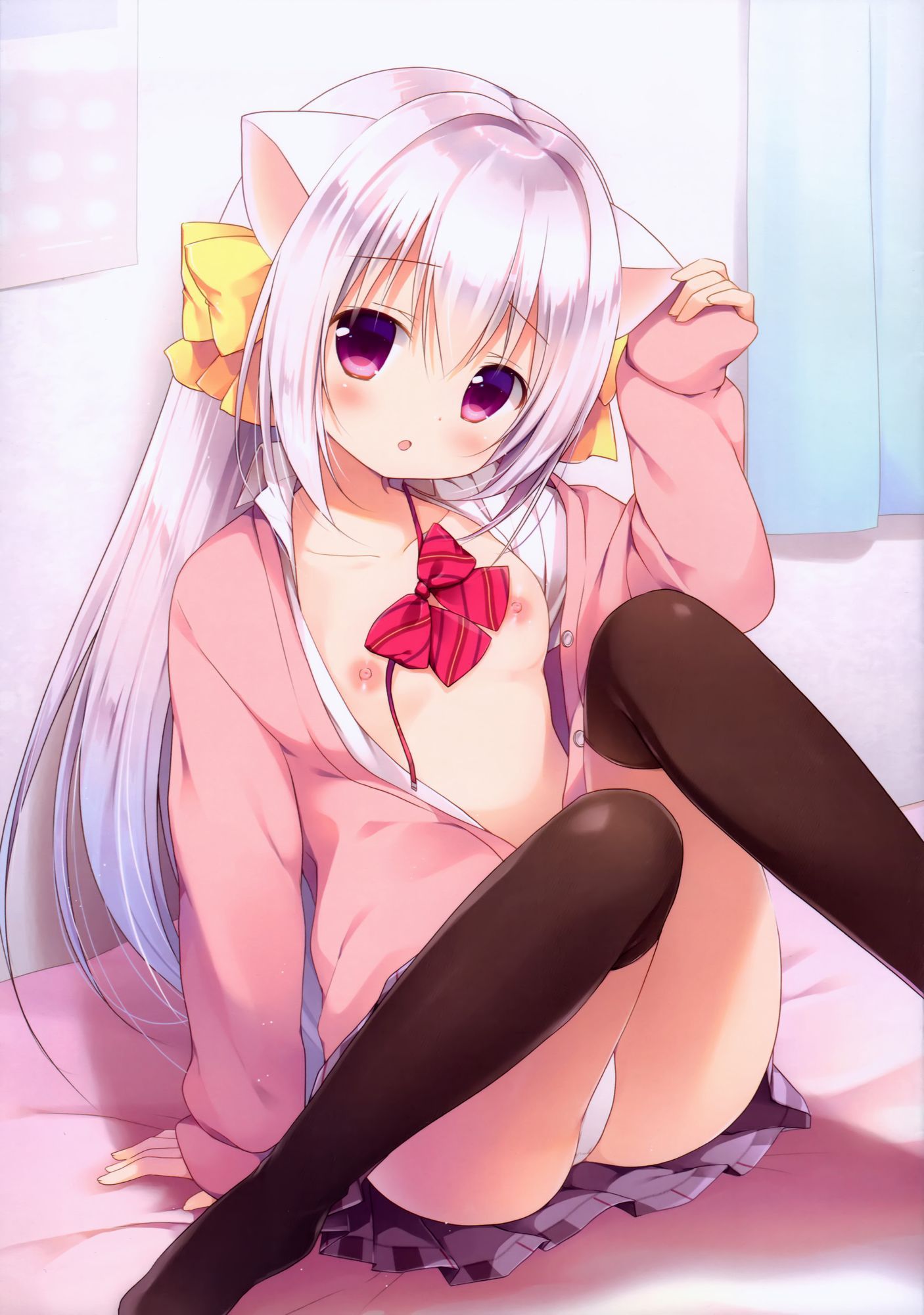 【Secondary erotic】 Here is the erotic image of a girl whose clothes are about to be taken off 17