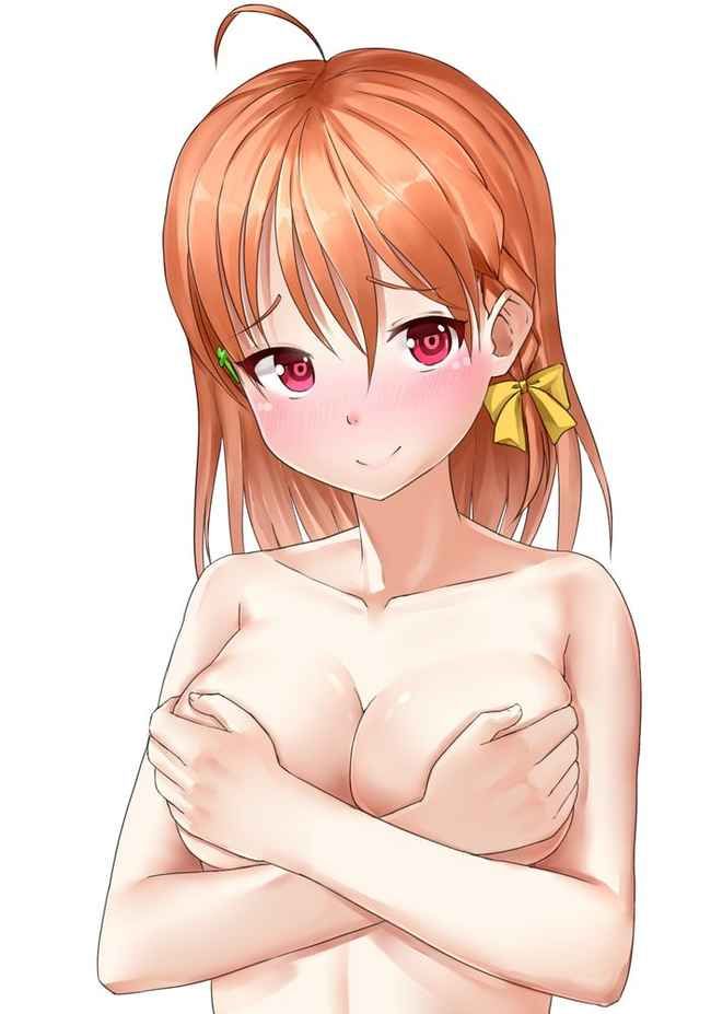 [Secondary] hand bra erotic image of a cute girl hiding her with her hands while being embarrassed 3