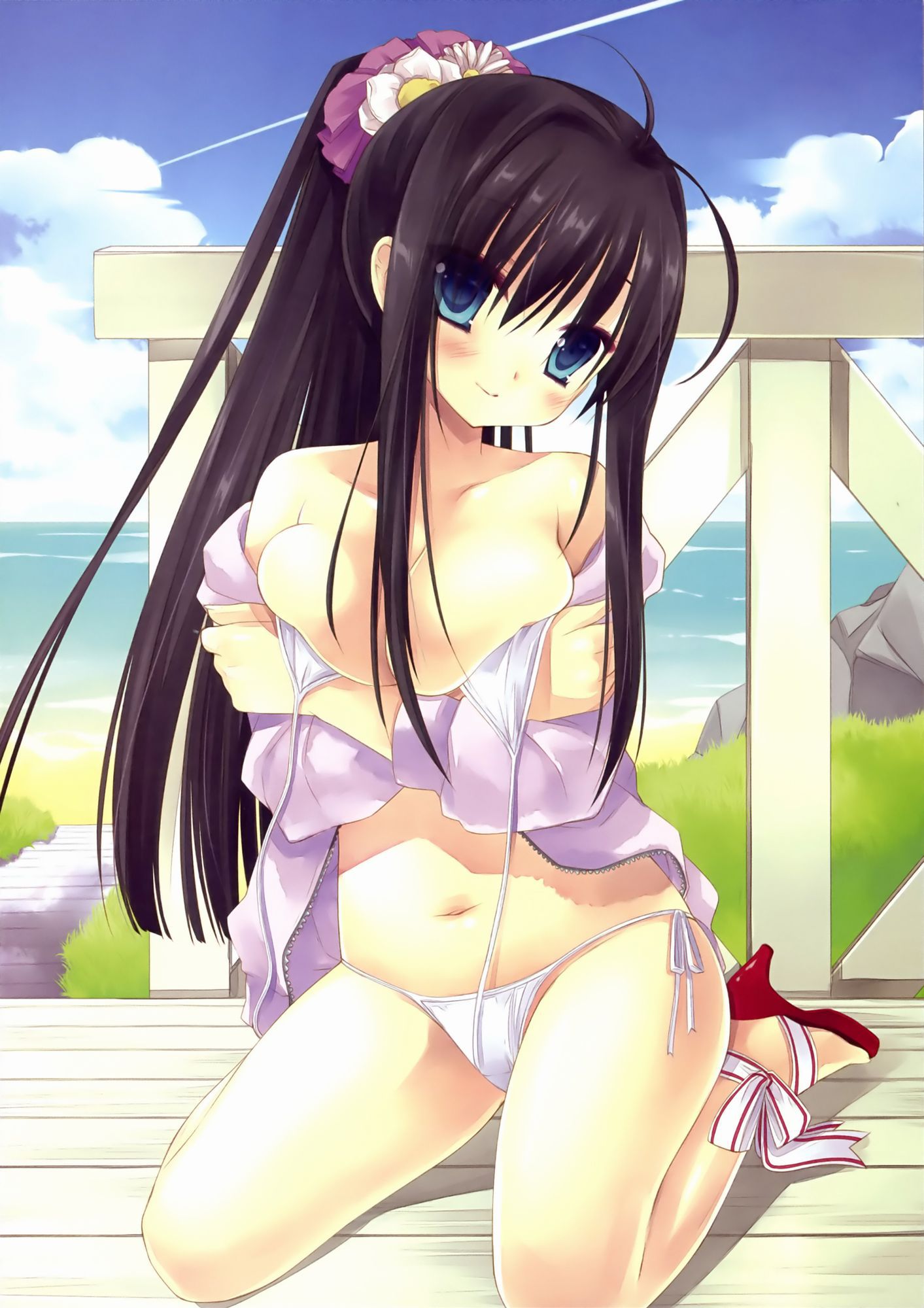 Erotic anime summary Beautiful girls who are protecting with hand bras [secondary erotic] 3