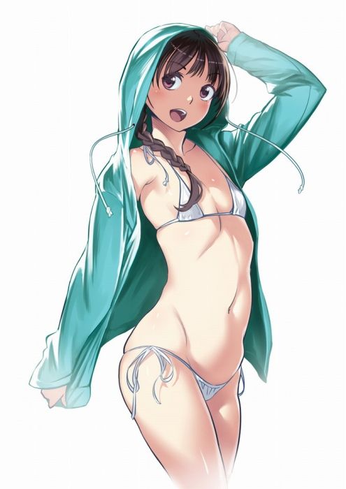 【Secondary】 Erotic image of a swimsuit girl wearing a "micro bikini" that seems to be hami and worrisome 10