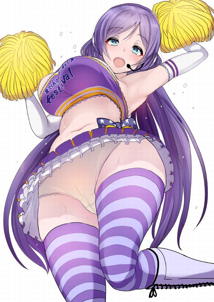 【Secondary Erotic】 Erotic image of a cute cheerleader cheering with a smile and a high exposure costume 17