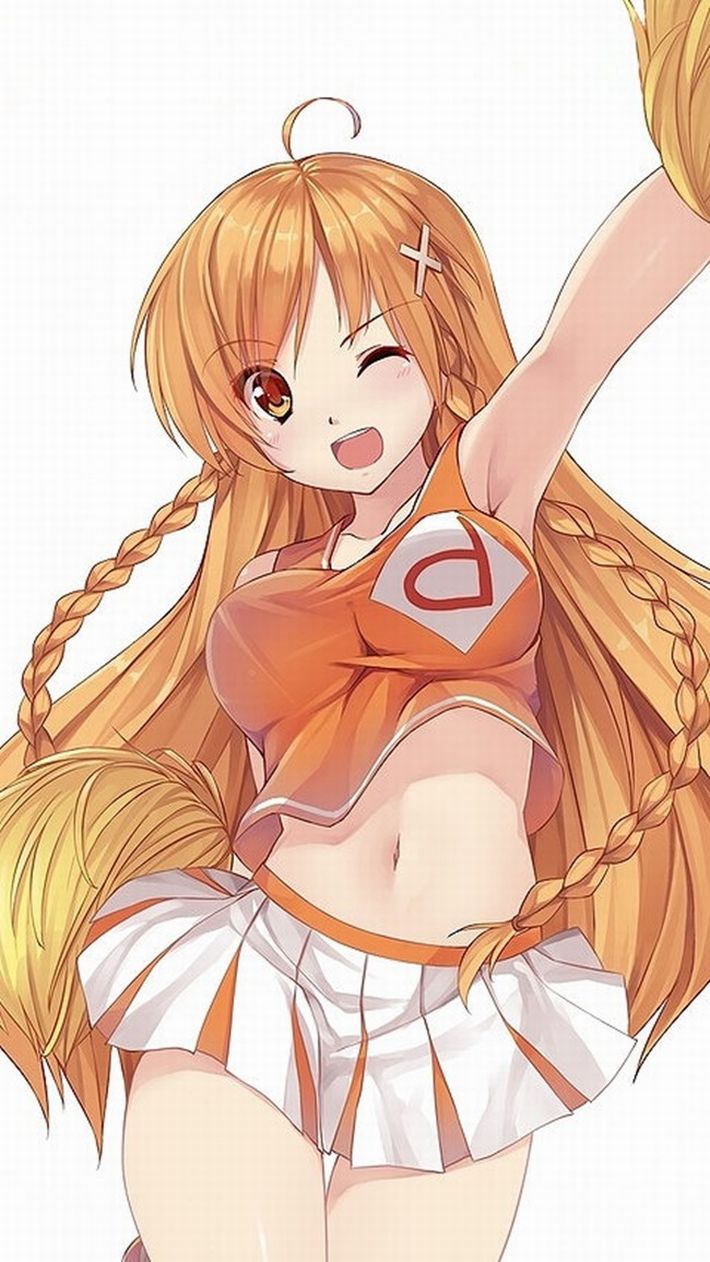 【Secondary Erotic】 Erotic image of a cute cheerleader cheering with a smile and a high exposure costume 24