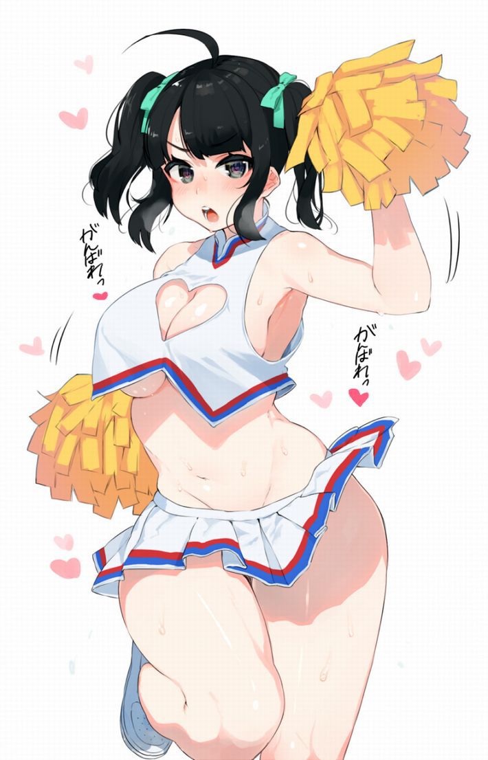 【Secondary Erotic】 Erotic image of a cute cheerleader cheering with a smile and a high exposure costume 25