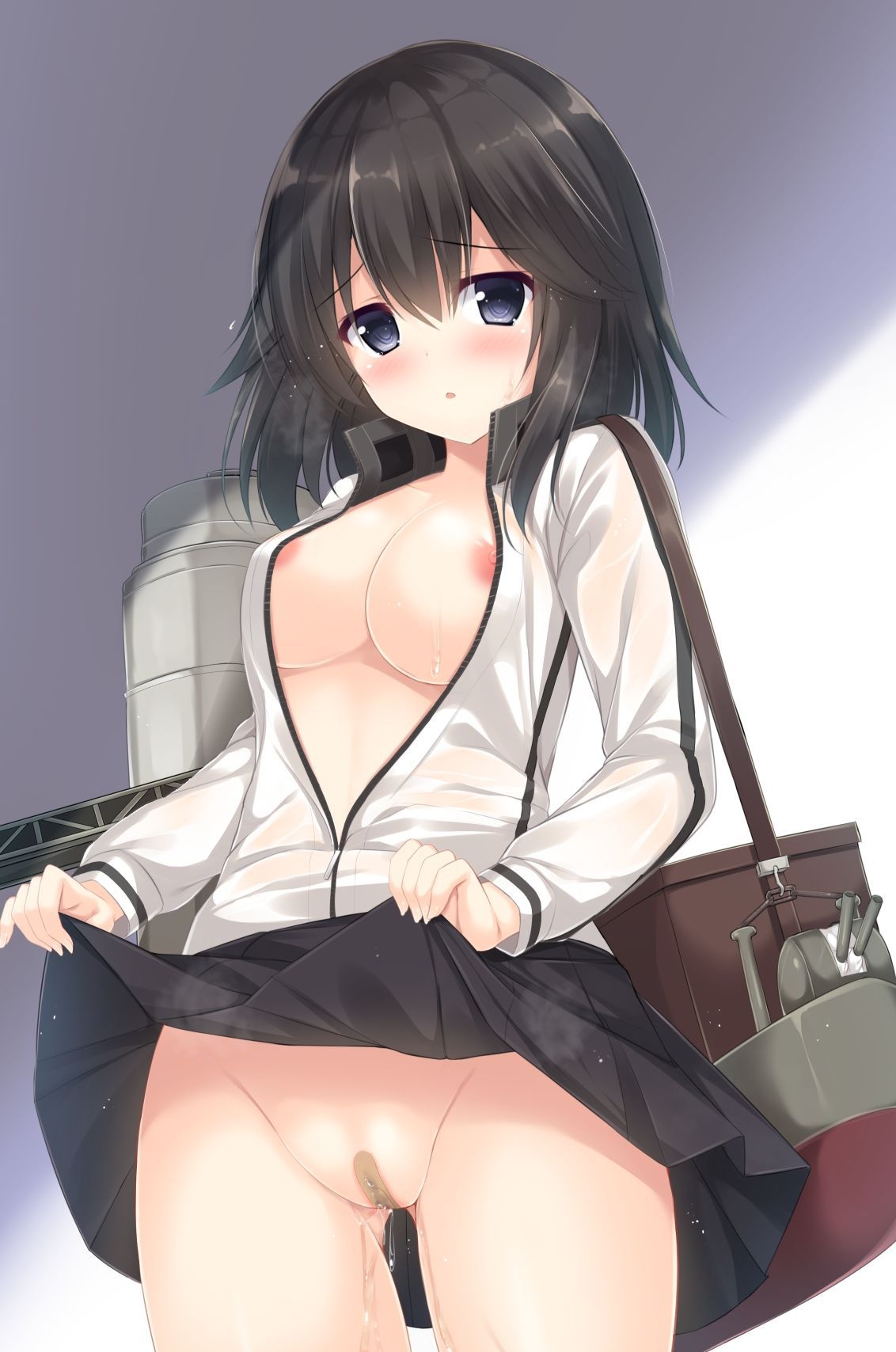 【Secondary erotic】 Here is the erotic image of a girl who raises clothes inviting to etch 3