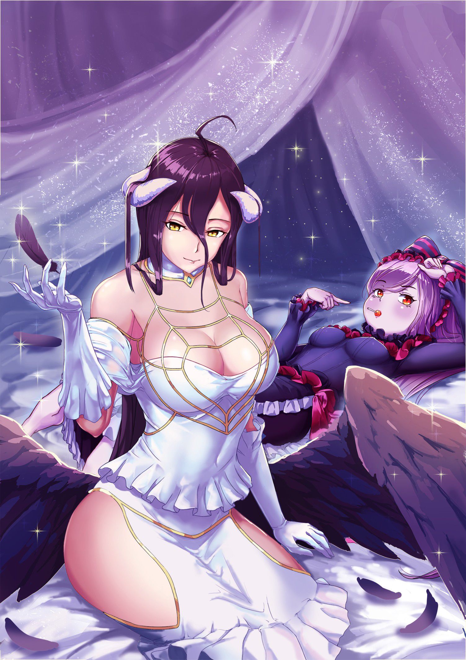 Overload: Albedo's intense erotic and hamehame secondary erotic image summary 5