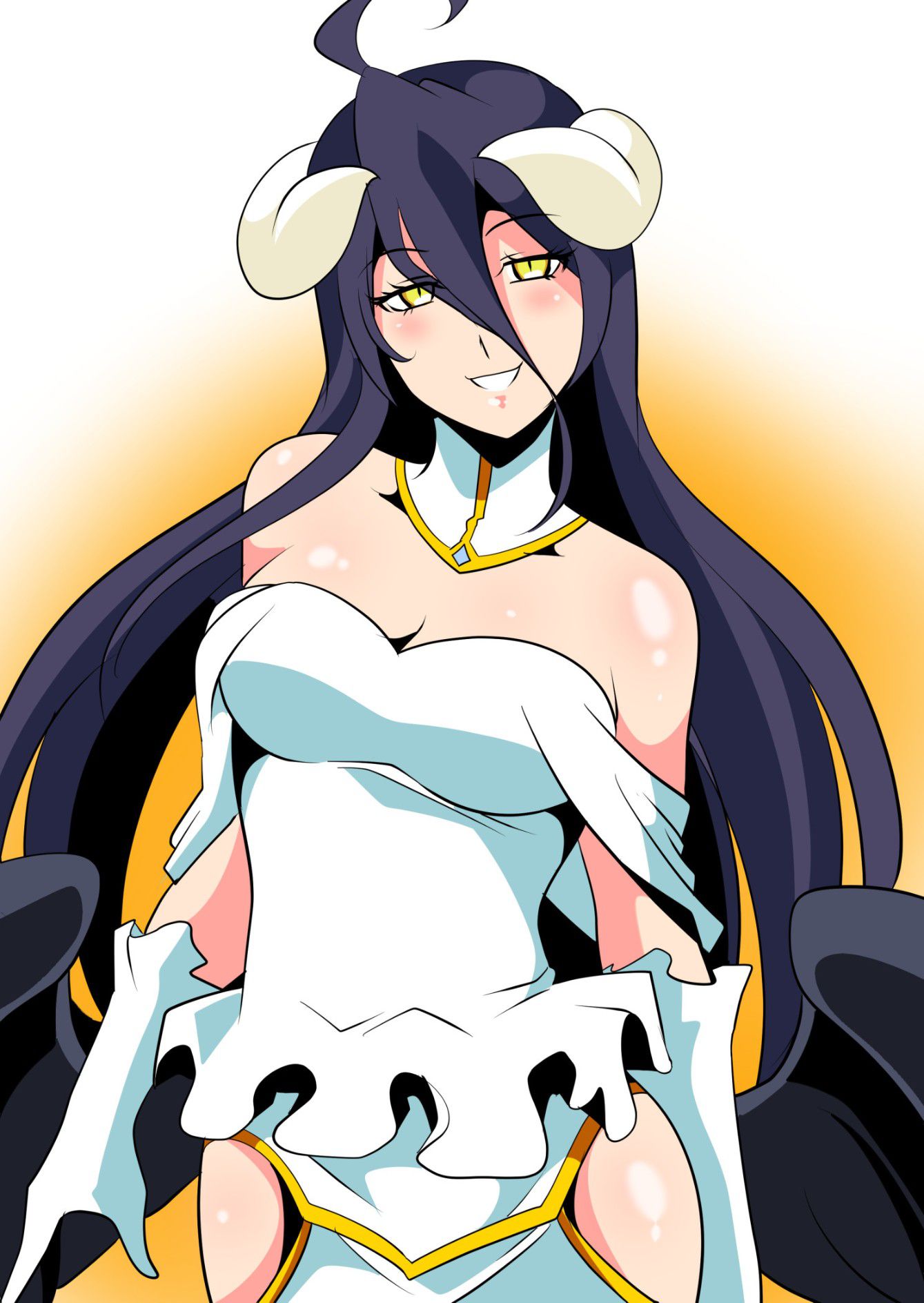 Overload: Albedo's intense erotic and hamehame secondary erotic image summary 6