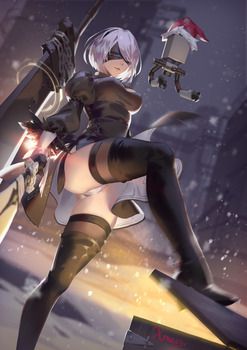 [NieR Automata erotic cartoon] immediately pull out in service S ● X of 2B! - Saddle! 1