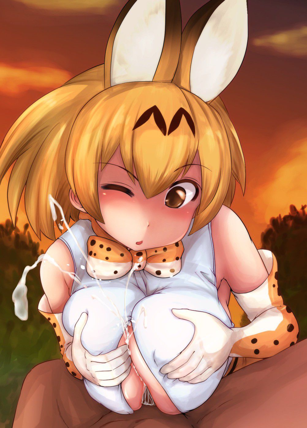 Erotic image that comes through the serval of Ahe face that is about to fall into pleasure! 【Kim no Friends】 9