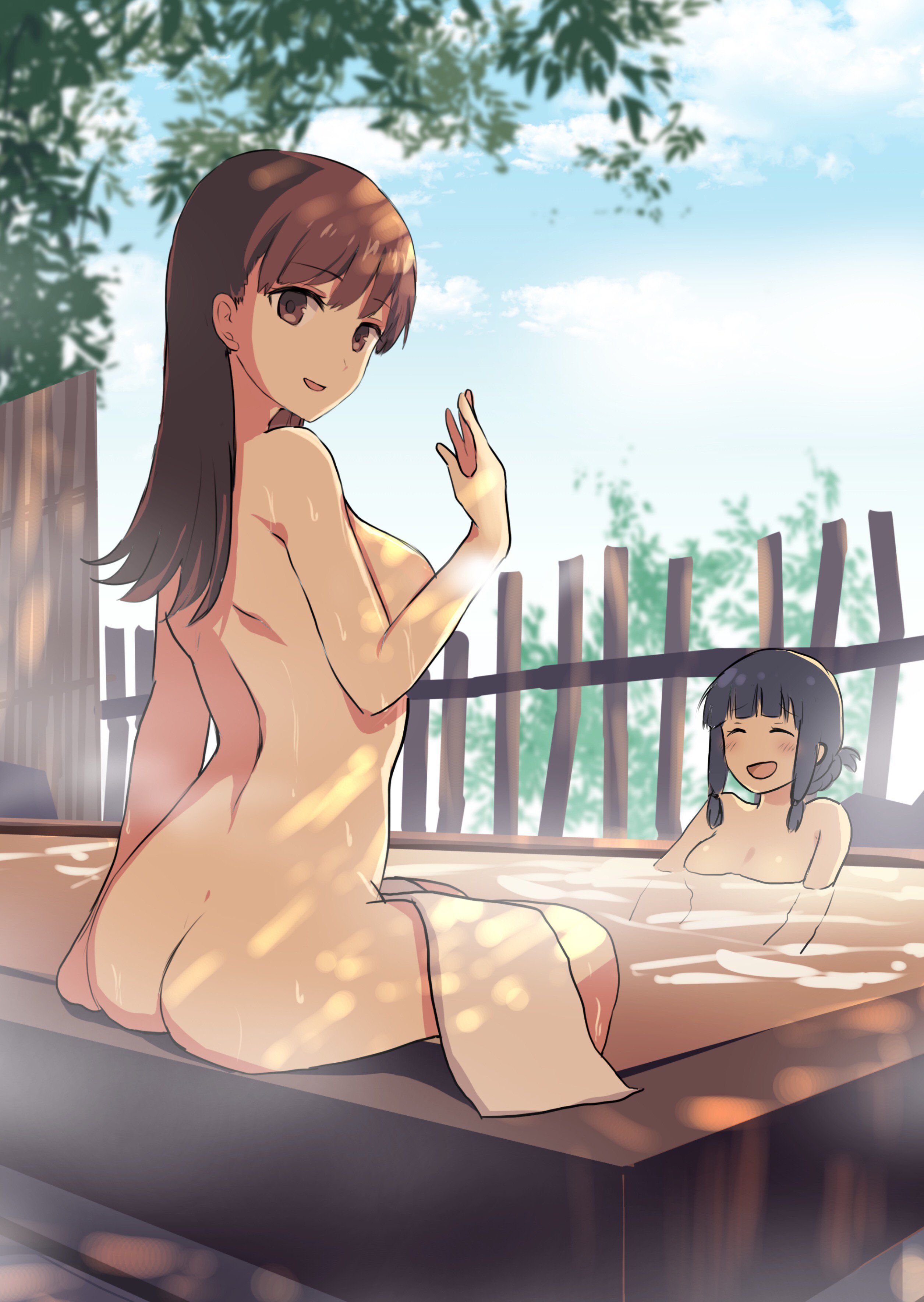 Erotic anime summary Erotic images of beautiful girls exposing the appearance without hail in the bath [50 sheets] 40