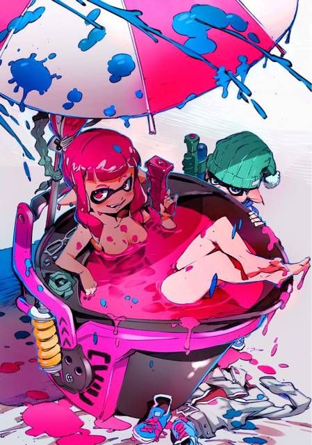 [Splatoon] erotic image that pulls out with squid's etch 18