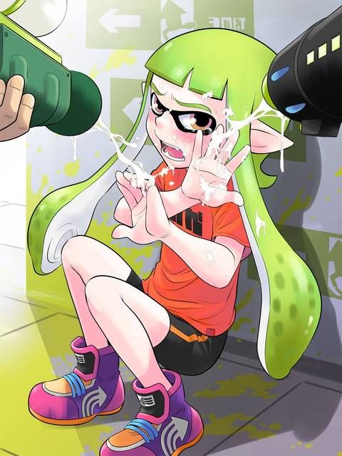 [Splatoon] erotic image that pulls out with squid's etch 9
