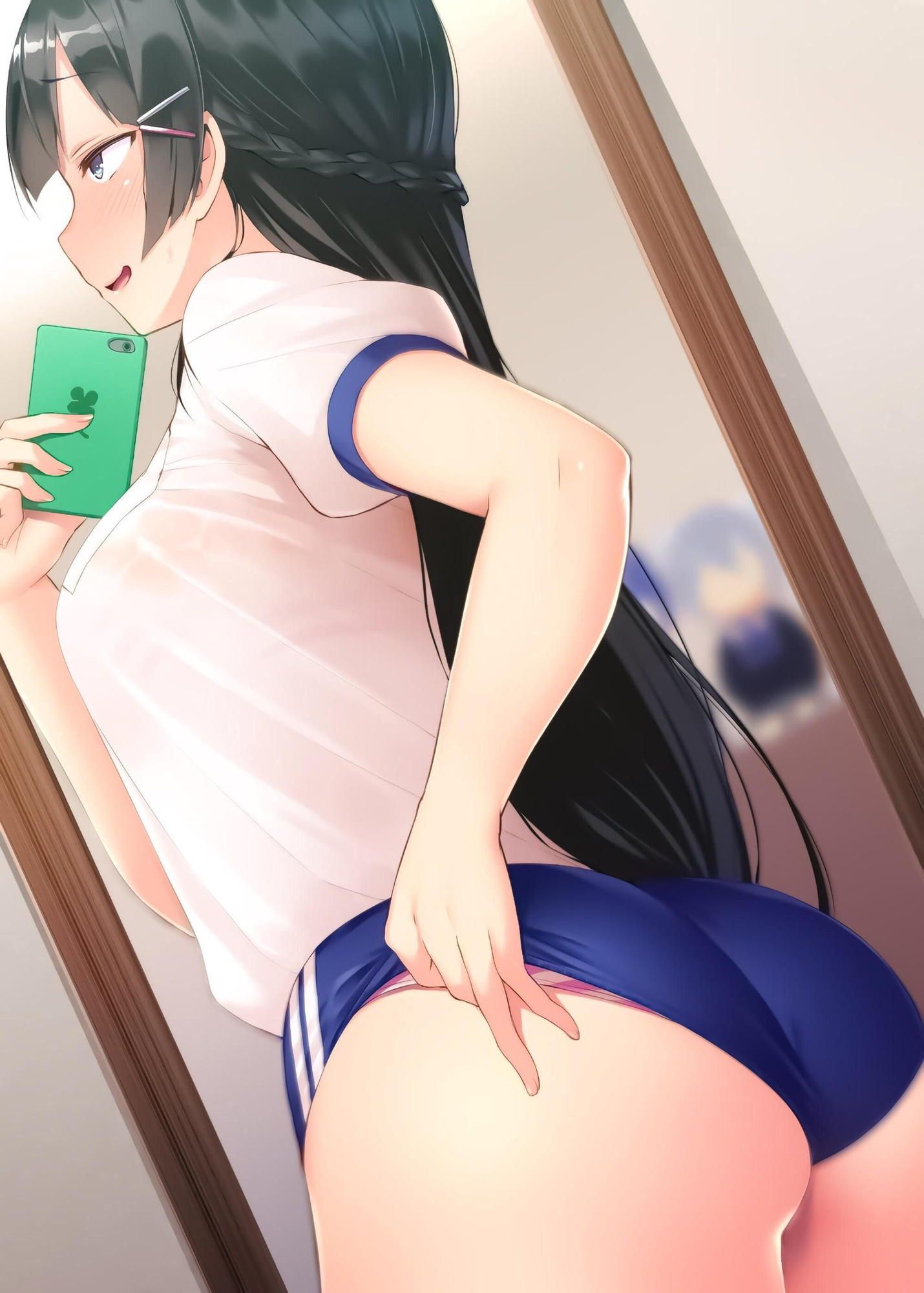 It's grown too much and doesn't fit the size?! Image of a girl ♪ in bloomers + gym clothes with snappy breasts and buttocks 14
