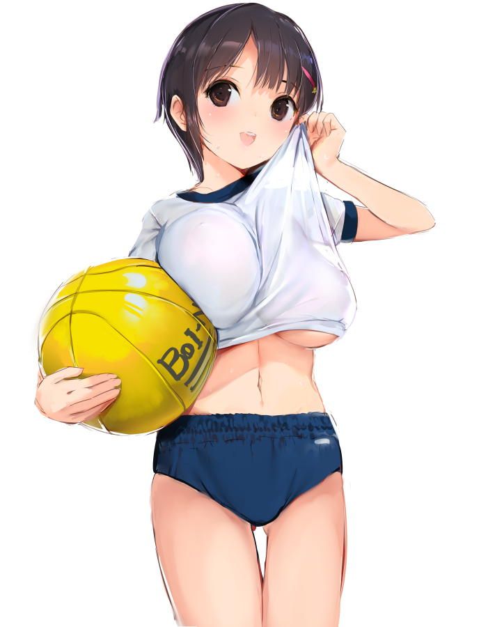 It's grown too much and doesn't fit the size?! Image of a girl ♪ in bloomers + gym clothes with snappy breasts and buttocks 34