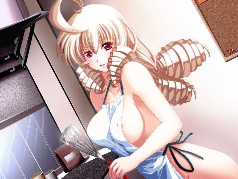 【Secondary erotic】 Erotic image of a girl who is very naughty with a naked apron is here 8