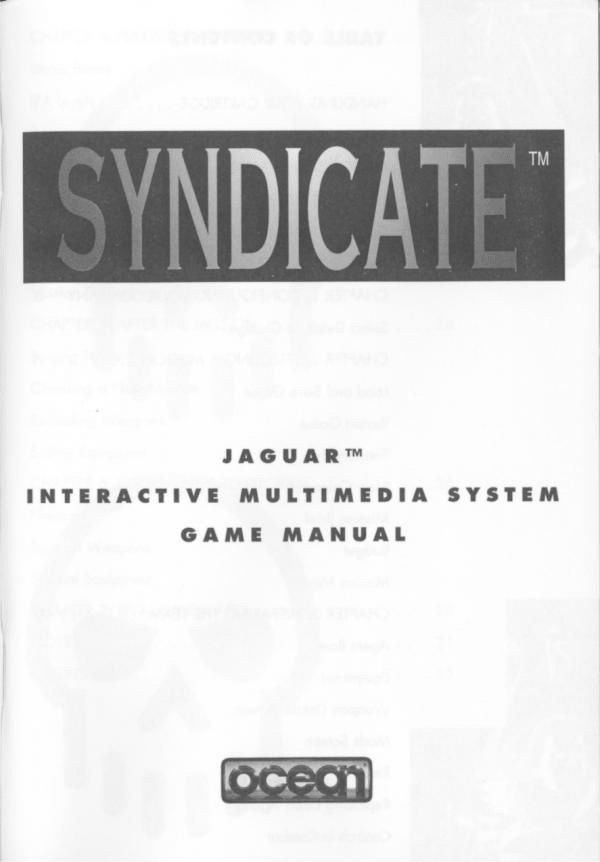 Syndicate (Jaguar) Game Manual 3