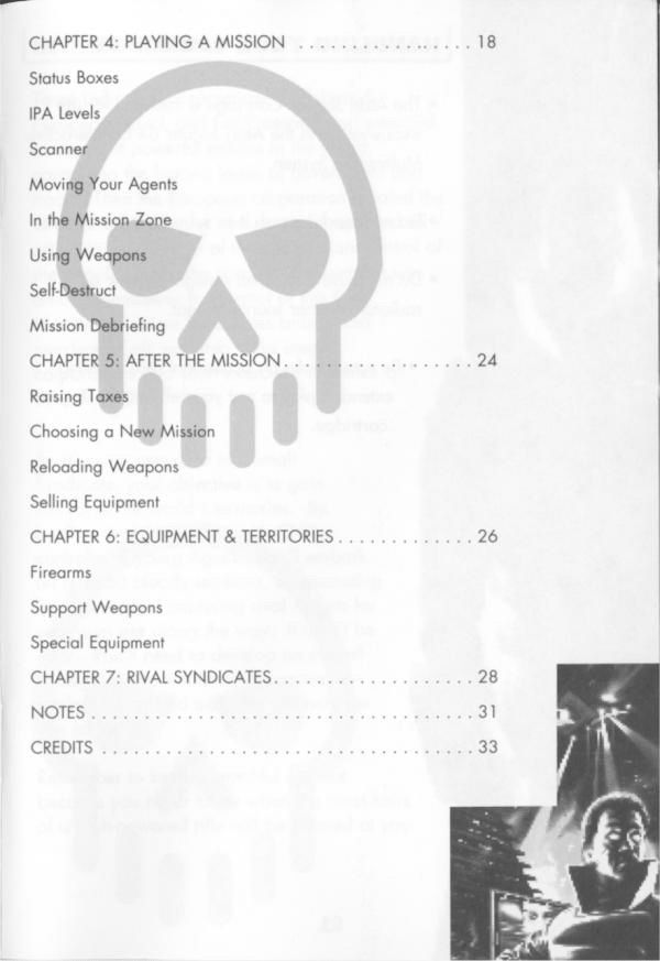 Syndicate (Jaguar) Game Manual 5