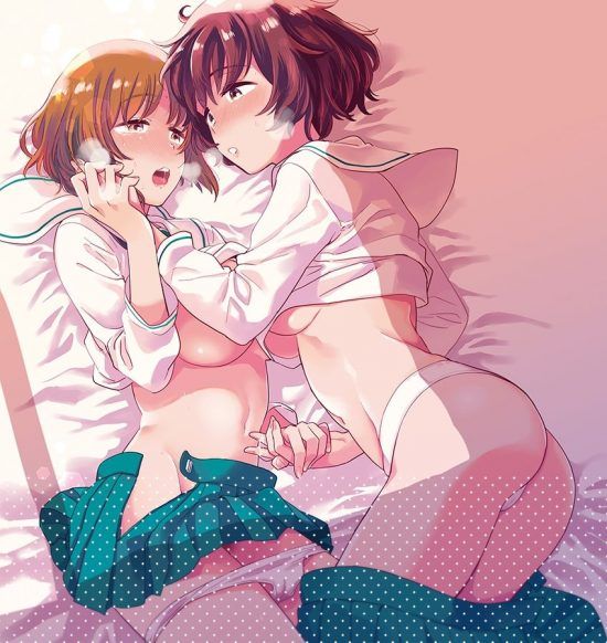 [Secondary erotic] lesbian erotic image of a girl who is taking naughty skinship by overlapping the body and body is here 17
