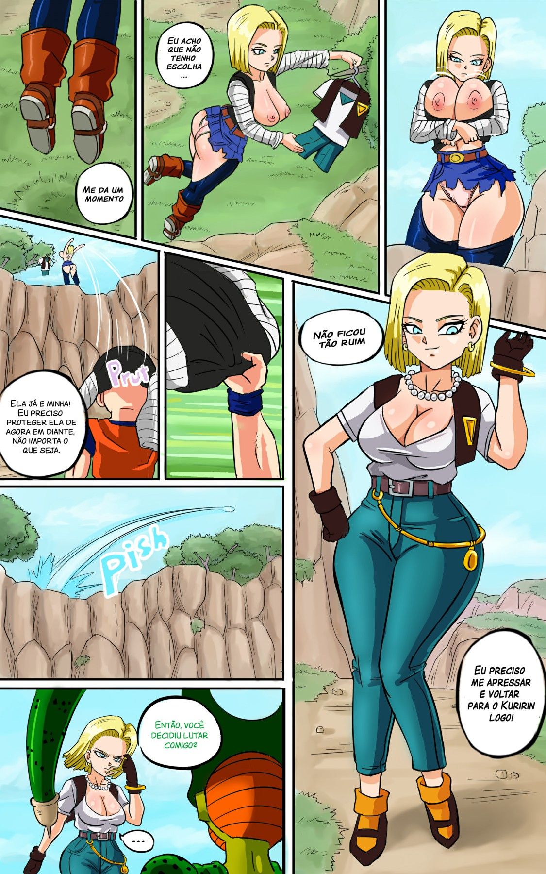 [Pink Pawg] Android 18 meets Krillin (Dragon Ball Z) [Portuguese-BR] [Hentai Season] 7