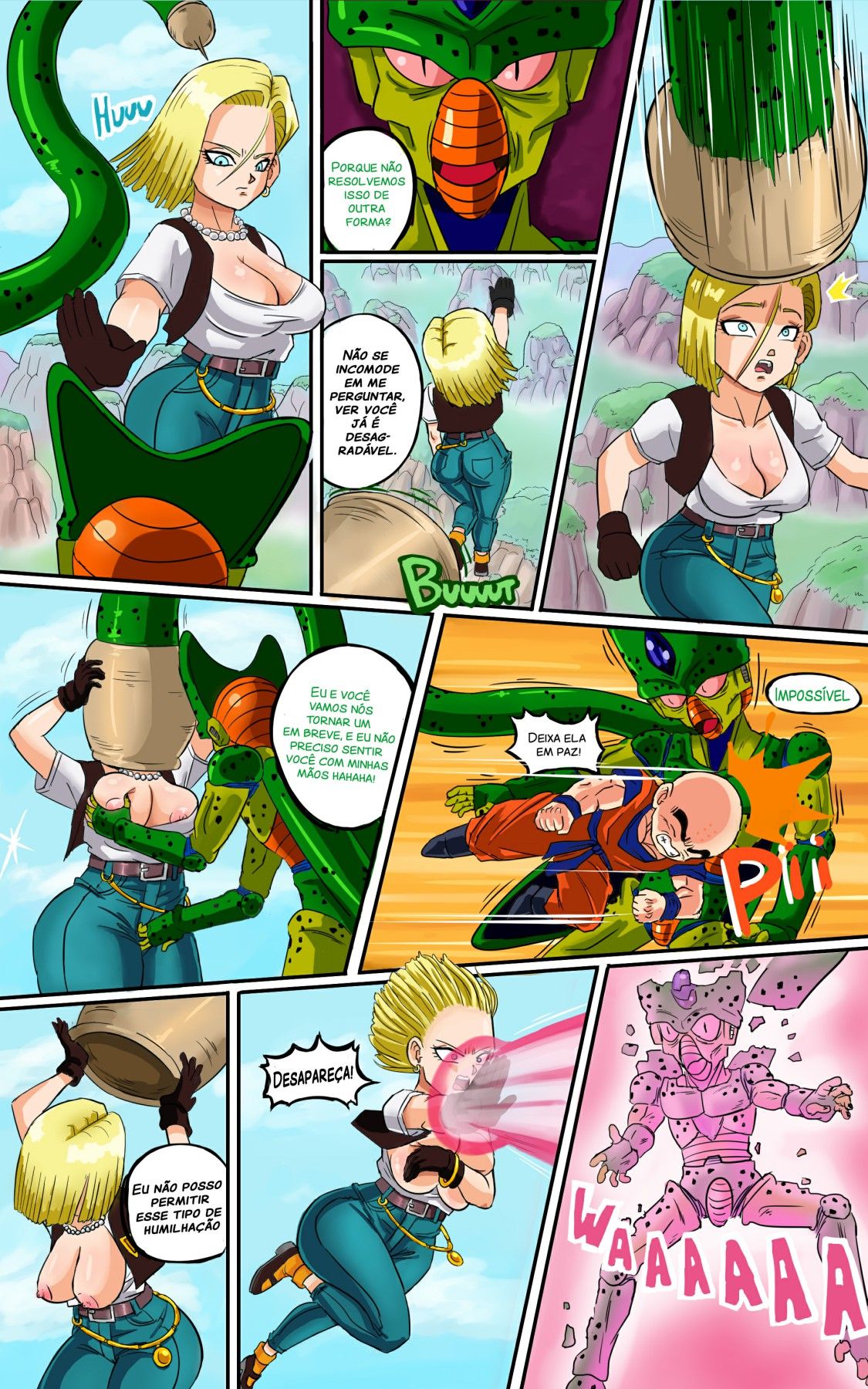 [Pink Pawg] Android 18 meets Krillin (Dragon Ball Z) [Portuguese-BR] [Hentai Season] 8