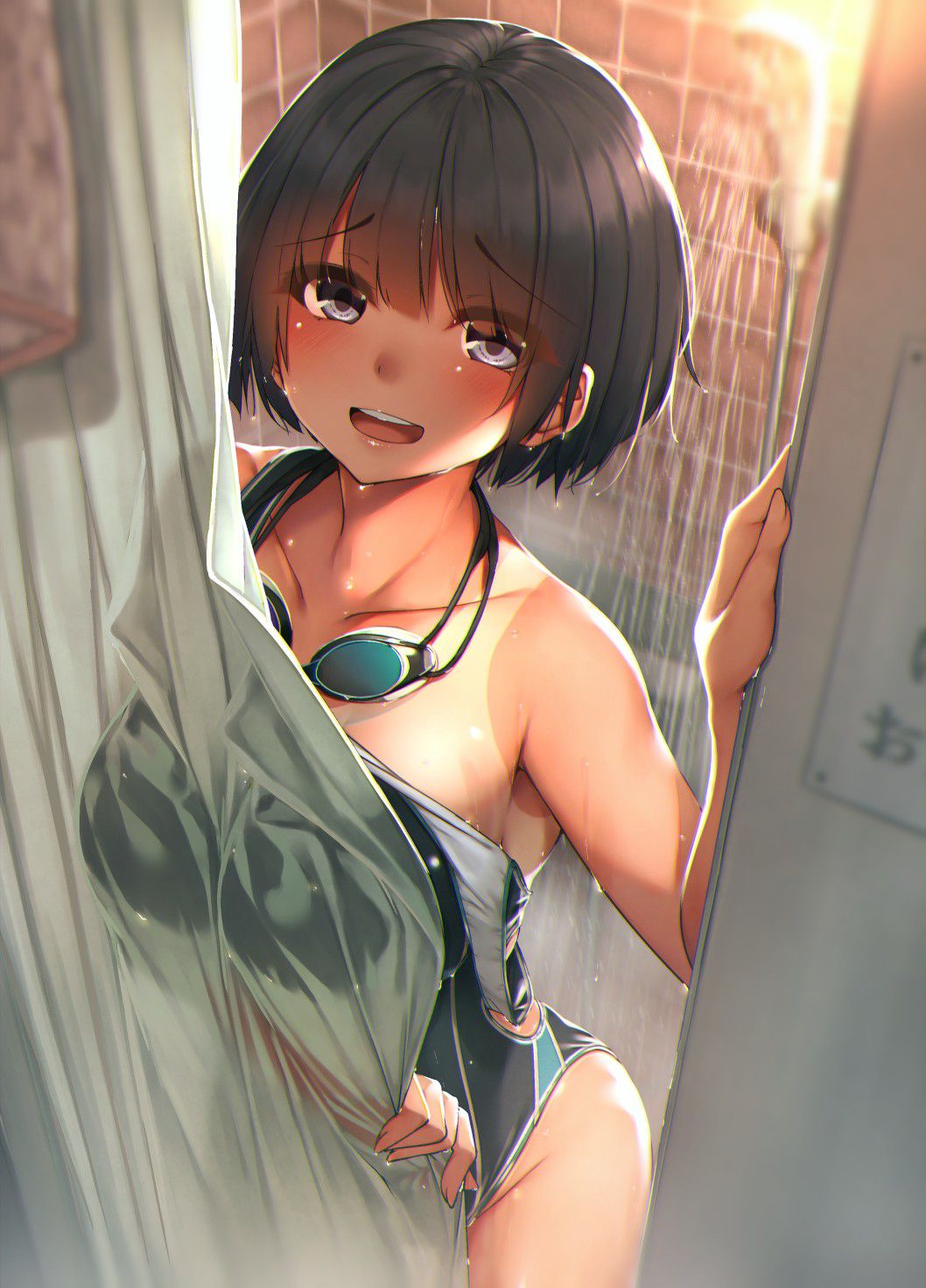 【Secondary erotic】 Erotic image of a girl wearing a very swimsuit with a body line floating out is here 4