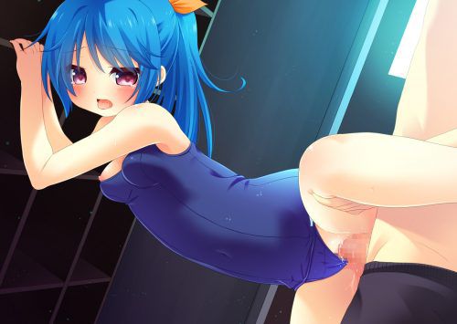 Erotic anime summary erotic image collection of beautiful girls who are while wearing a suku swimsuit [50 pieces] 49