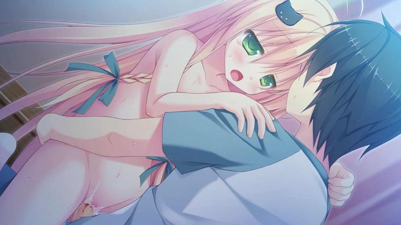 Two-dimensional erotic image having sex while staring and kissing in a face-to-face sitting position with a loli girl 15