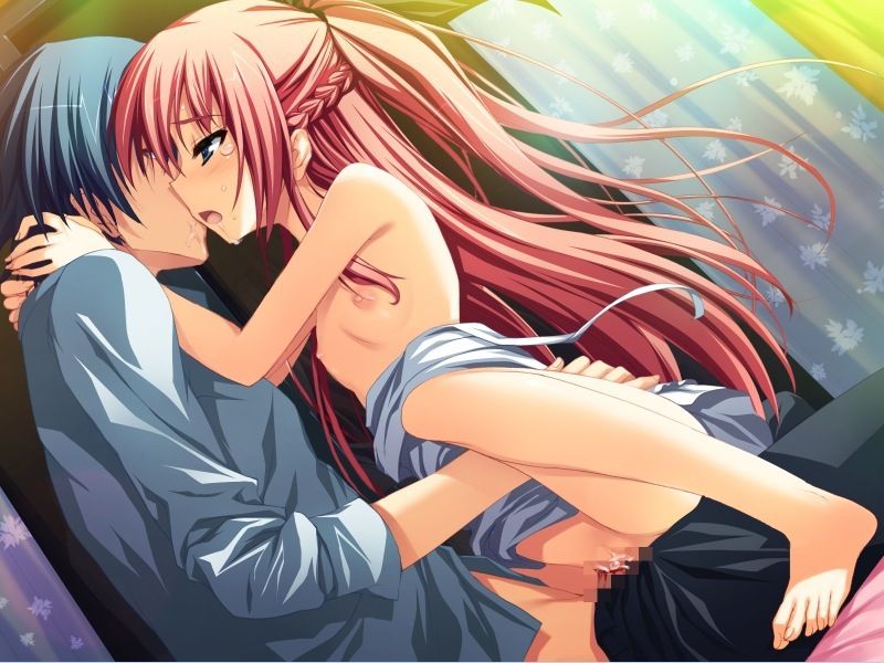 Two-dimensional erotic image having sex while staring and kissing in a face-to-face sitting position with a loli girl 32