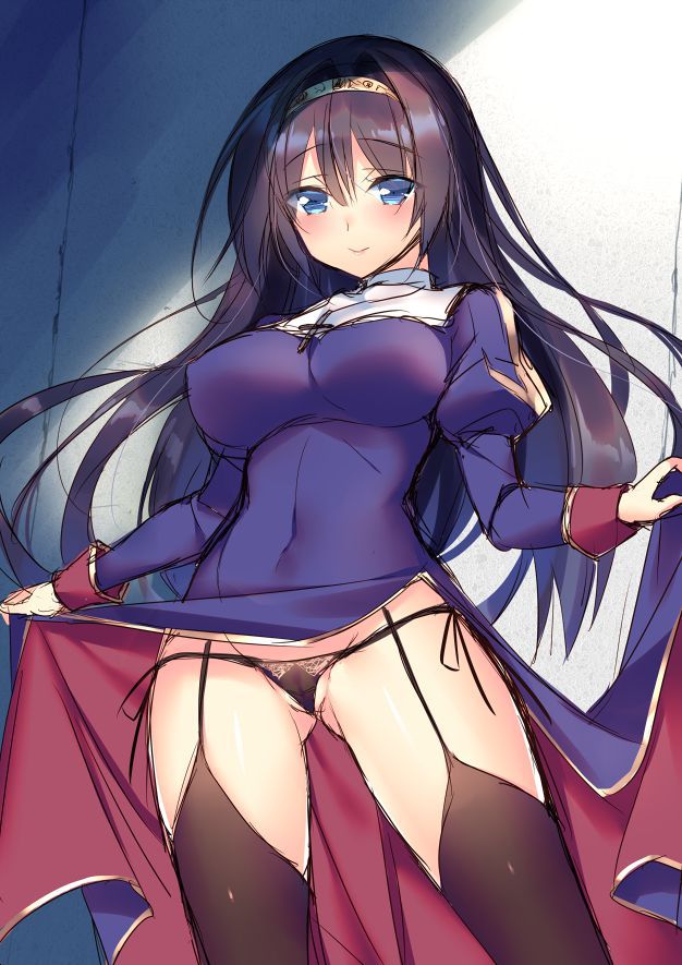 Two-dimensional erotic image of garter belt sister who is too close to the thighs and hard to look straight 23