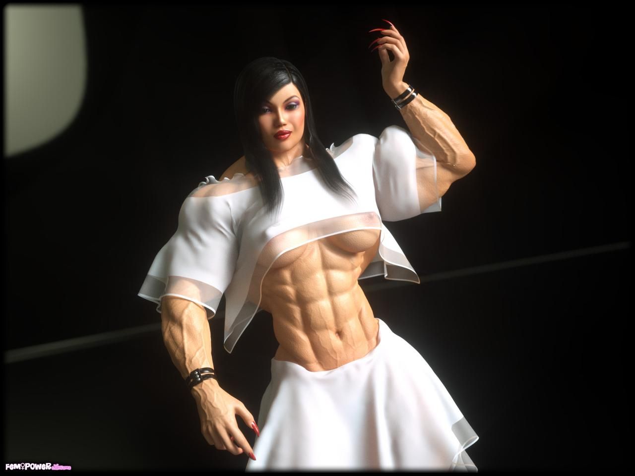 Muscle girls 3D models_ part 2 by Tigersan 110