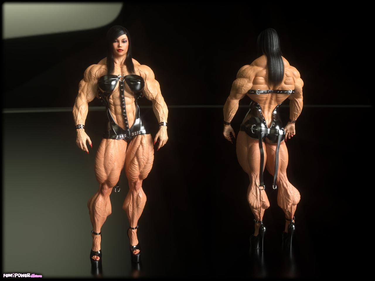 Muscle girls 3D models_ part 2 by Tigersan 113