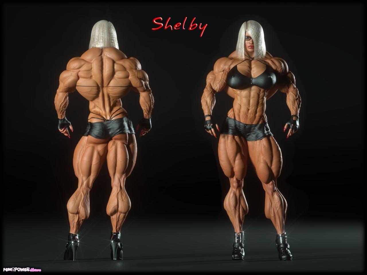 Muscle girls 3D models_ part 2 by Tigersan 133