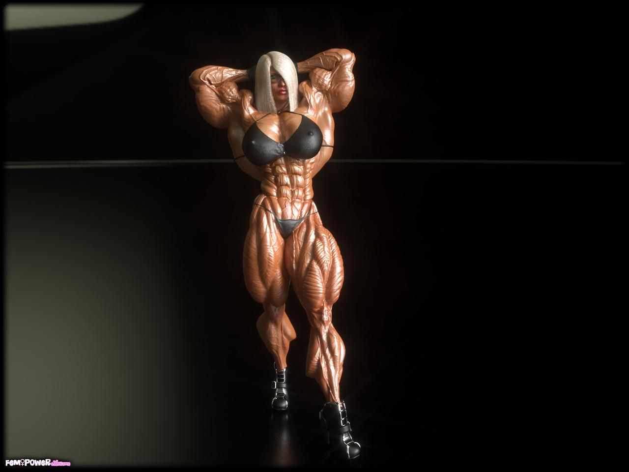 Muscle girls 3D models_ part 2 by Tigersan 136