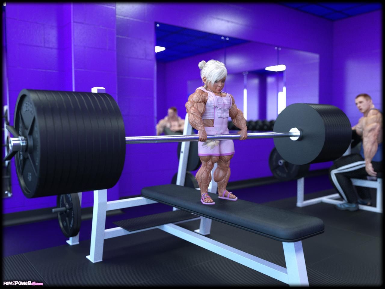 Muscle girls 3D models_ part 2 by Tigersan 146