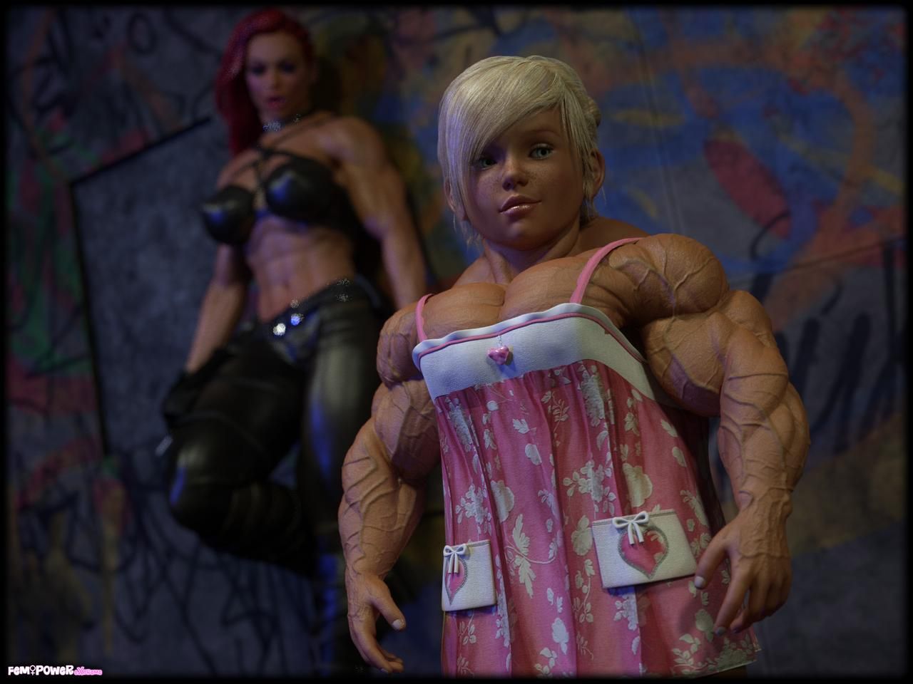 Muscle girls 3D models_ part 2 by Tigersan 153