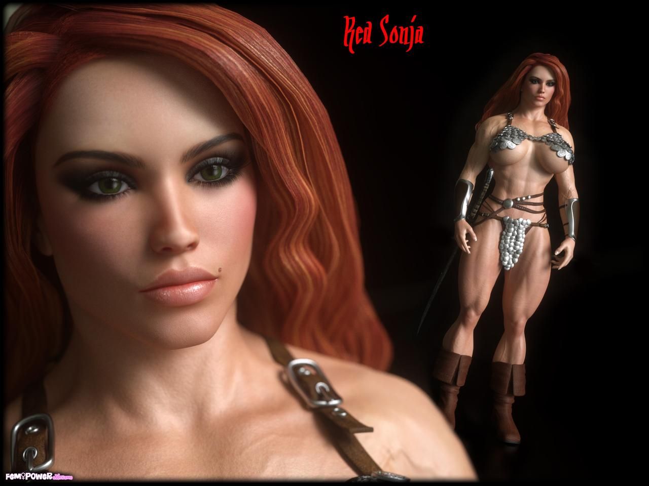 Muscle girls 3D models_ part 2 by Tigersan 172