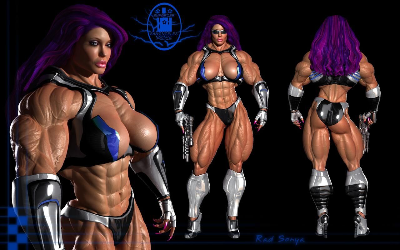Muscle girls 3D models_ part 2 by Tigersan 182