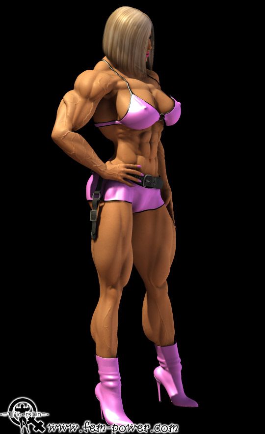 Muscle girls 3D models_ part 2 by Tigersan 200