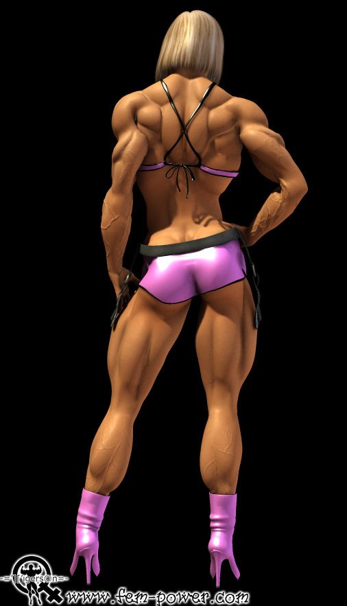Muscle girls 3D models_ part 2 by Tigersan 201