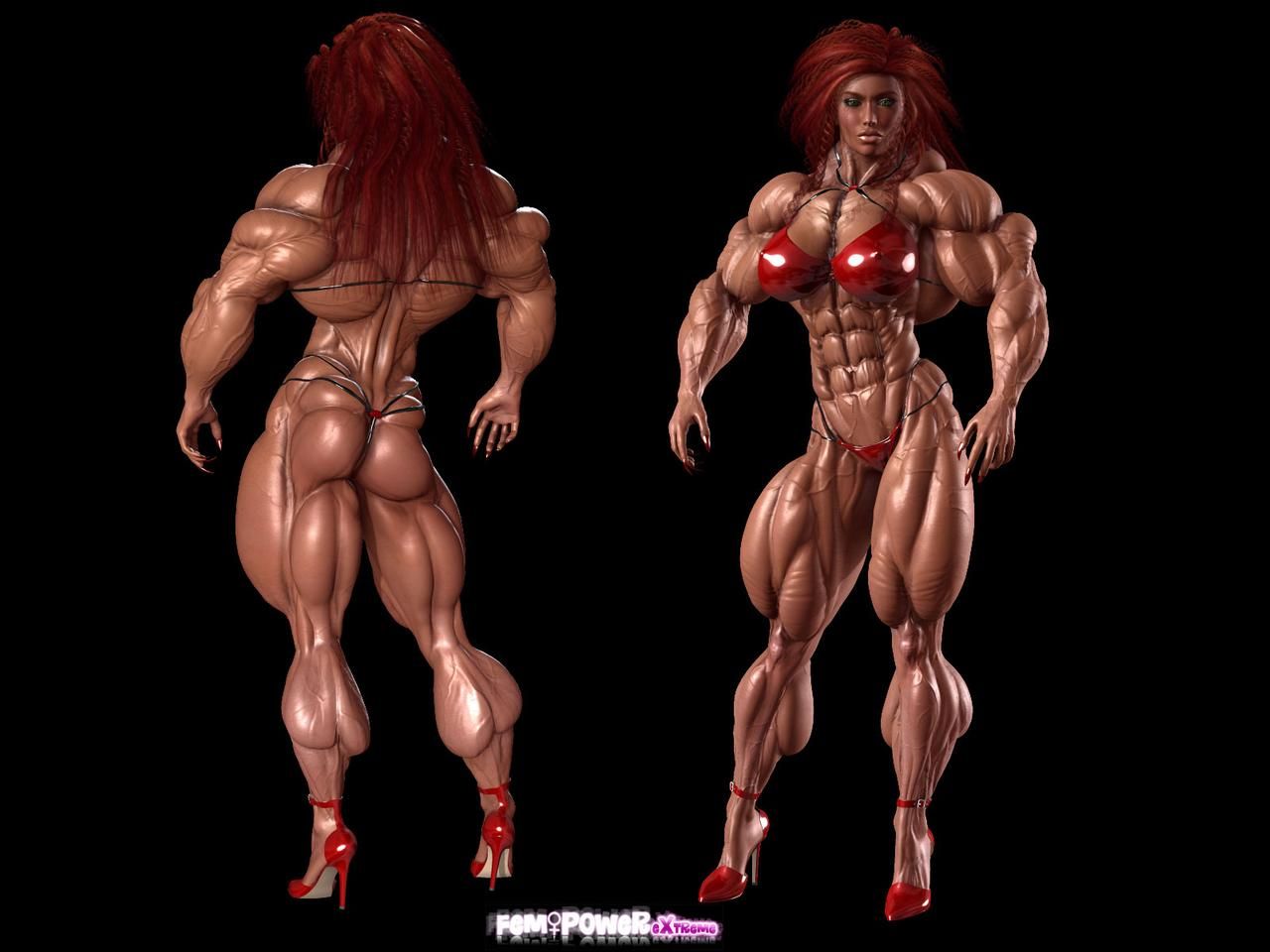 Muscle girls 3D models_ part 2 by Tigersan 211