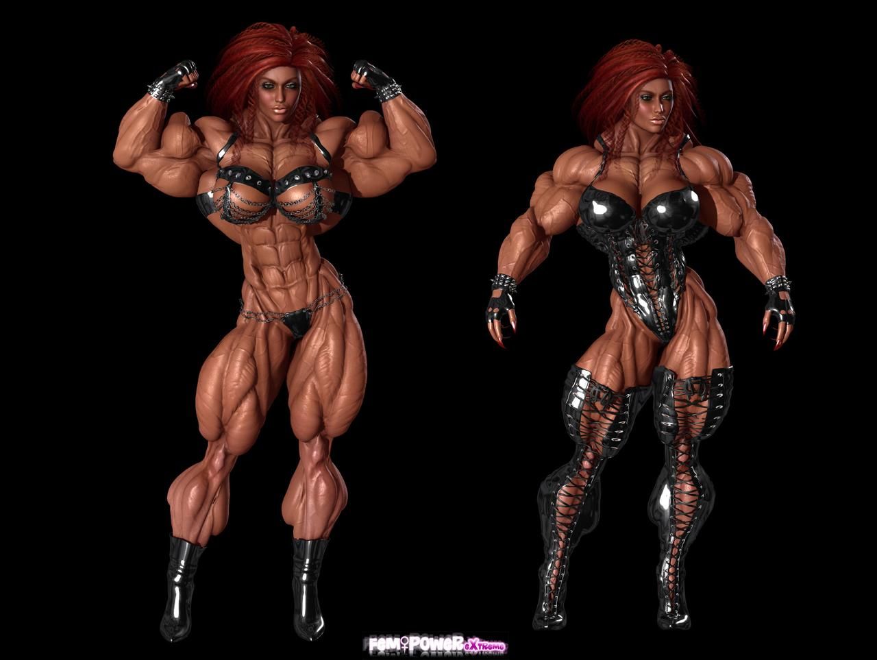 Muscle girls 3D models_ part 2 by Tigersan 213