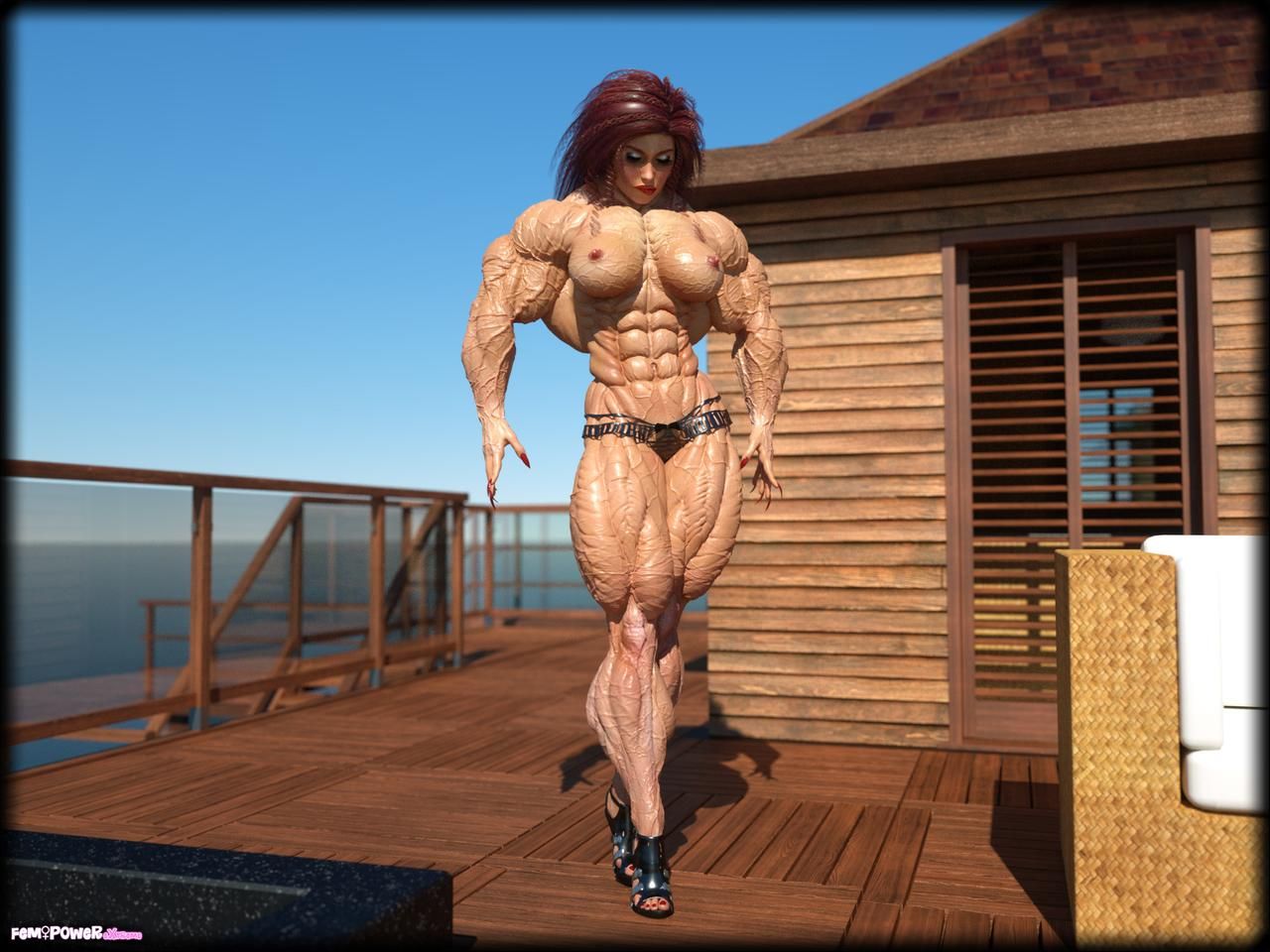 Muscle girls 3D models_ part 2 by Tigersan 215
