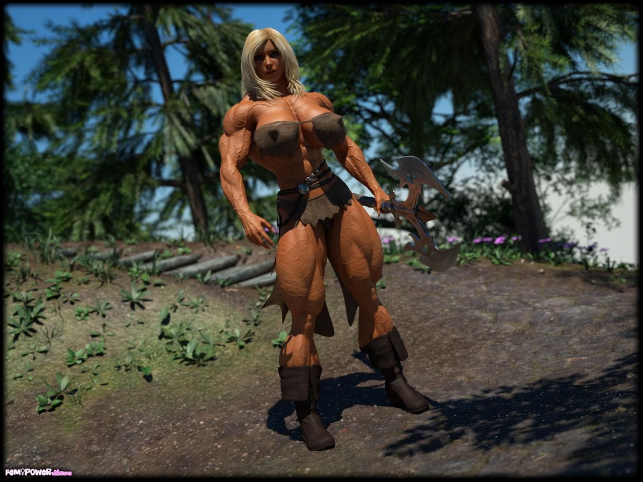 Muscle girls 3D models_ part 2 by Tigersan 226