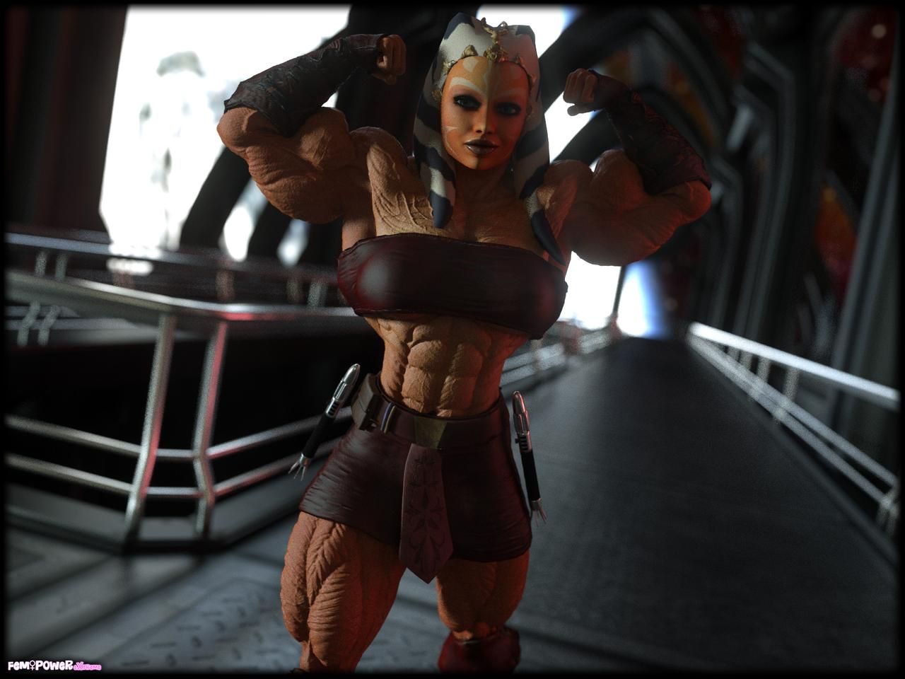 Muscle girls 3D models_ part 2 by Tigersan 54