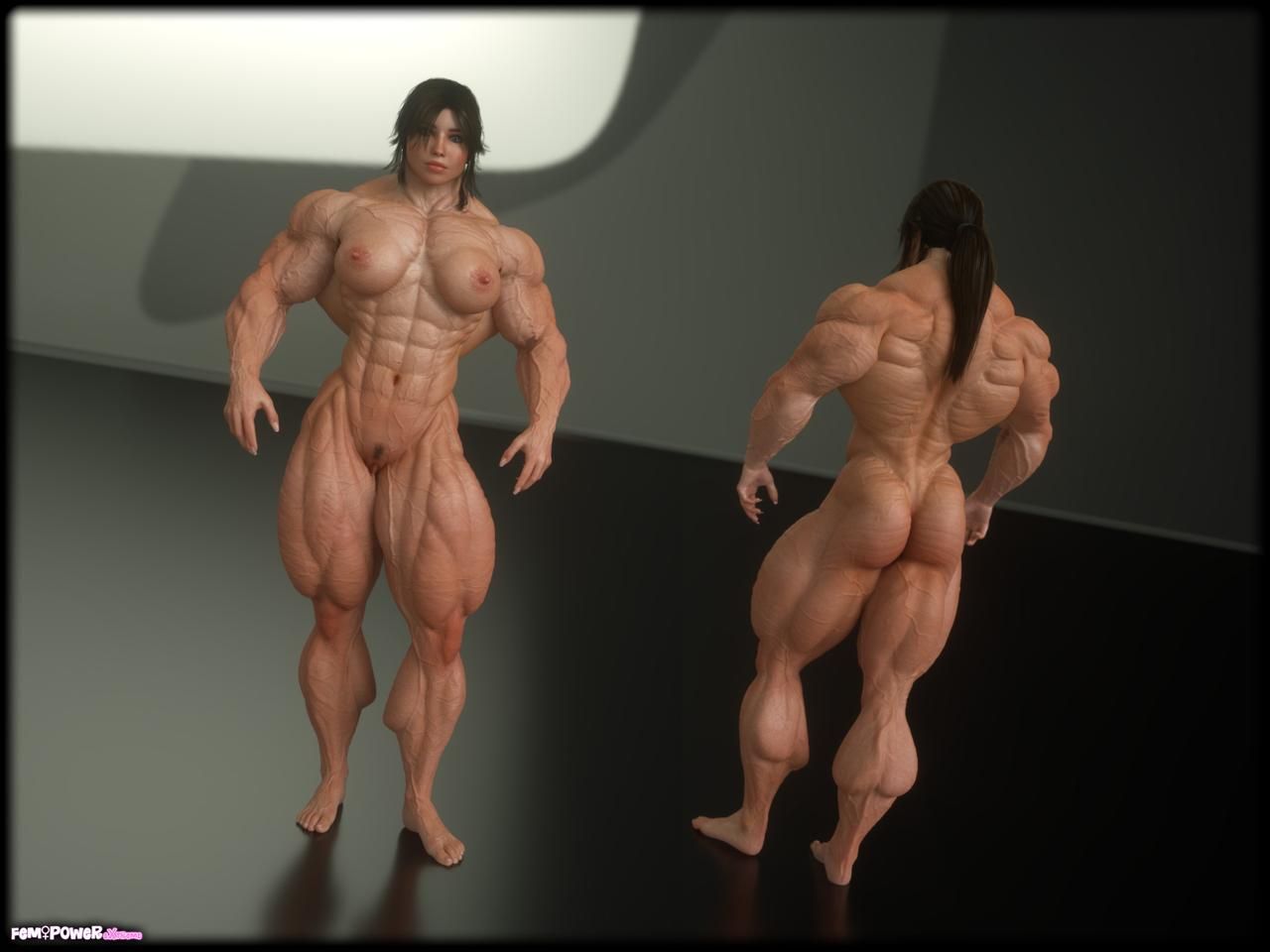 Muscle girls 3D models_ part 2 by Tigersan 67