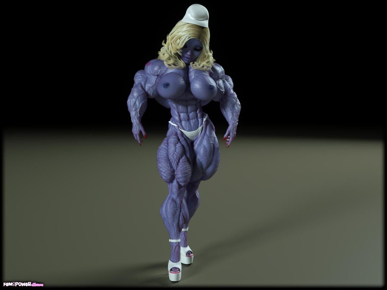 Muscle girls 3D models_ part 2 by Tigersan 87