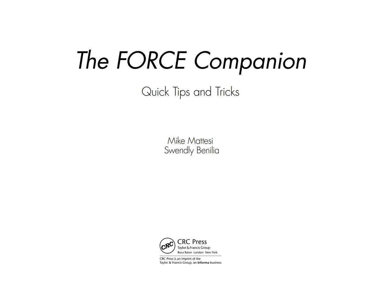 The Force companion_ quick tips and tricks-CRC Press (2019) - Michael D. Mattesi [Digital] 4