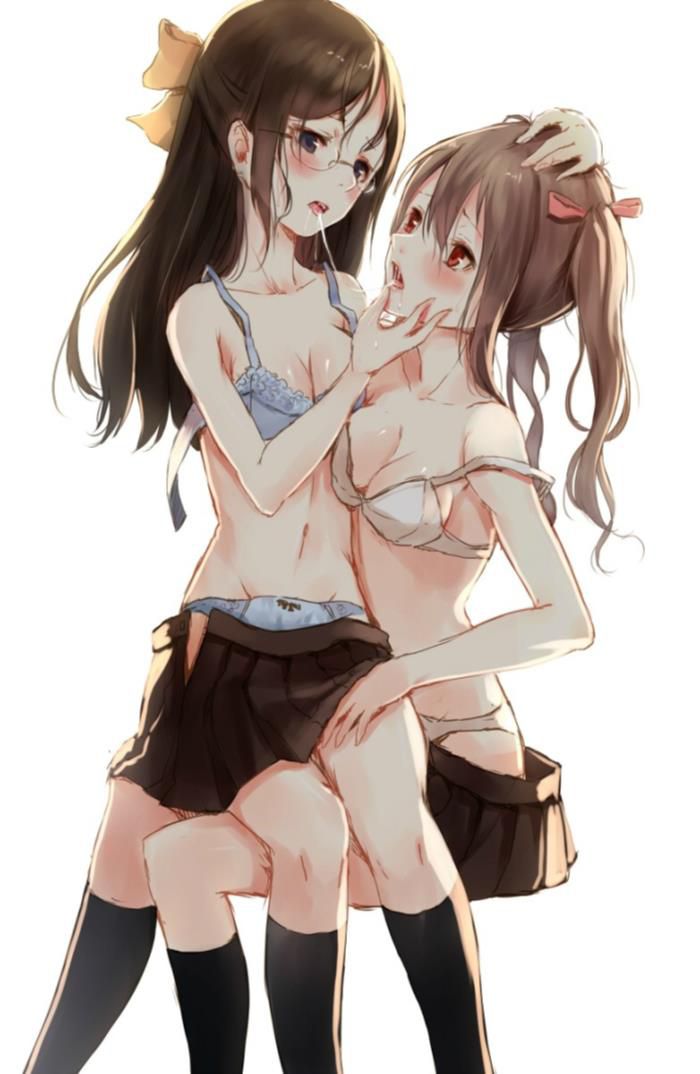 【Secondary】Kissing image between girls with erotic saliva exchange 1